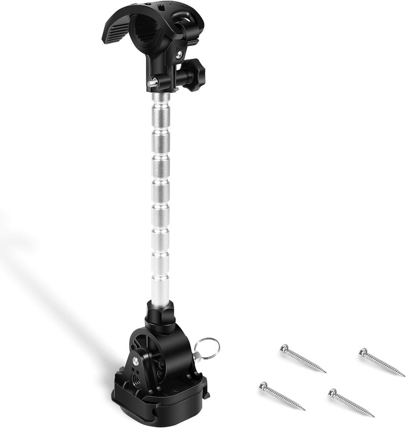 Bzcovac Electric Steer Trolling Motor Shaft Support for Minn Kota - MKA-60 Bow-Mount Stabilizer Kit with Low-Profile Base and Mounting Screws, 1862060 - Image 1